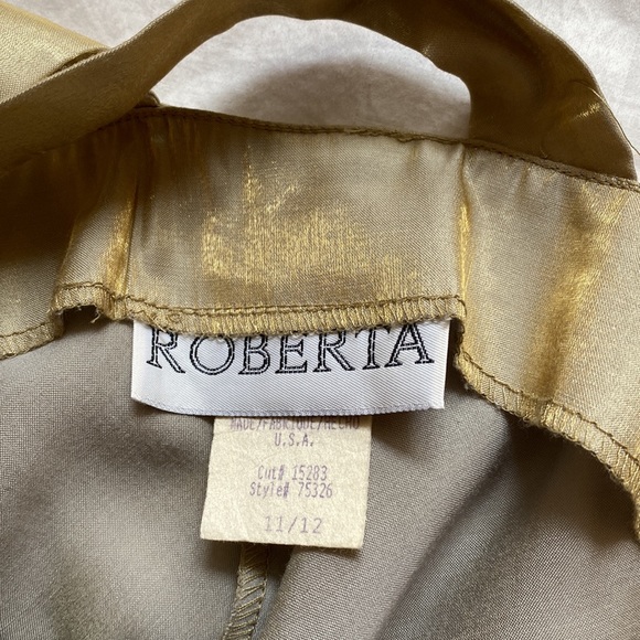 Vintage Roberta Gold Shimmer Slip Dress Wow! - Picture 3 of 3
